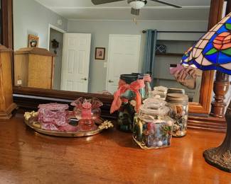 Fenton , stain glass lamp