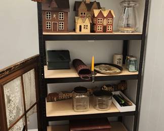 Small house, Mason jars,vintage windows 