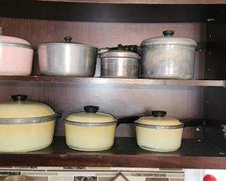 Vintage pots and pans 