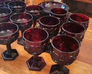 Ruby red goblet 