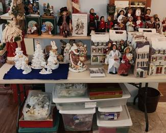 Boxes with Christmas decorations