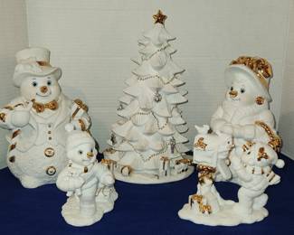 5 piece snowman set