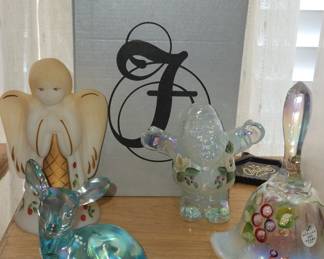 Fenton deer, Fenton bell, Fenton angel Fenton santa