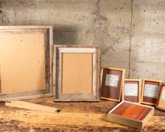 SET OF SOLID WOOD VINTAGE FRAMES, WOODLAND TREASURES