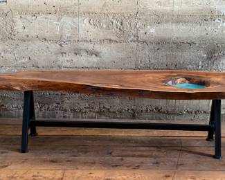 Black Walnut Live Edge Epoxy Table