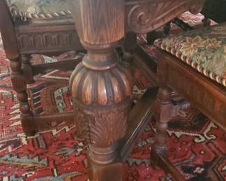 Close up of Kittinger Dining room Table Leg