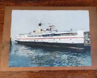 Small Painting of the Martha's Vineyard Ferry