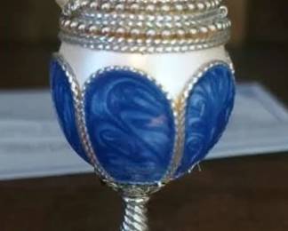 Miniature cabinet Faberge style egg