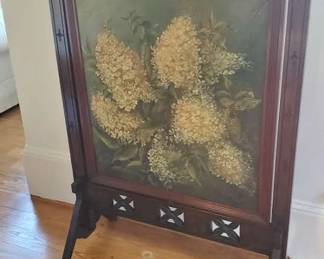 Painted Still life Carved screen