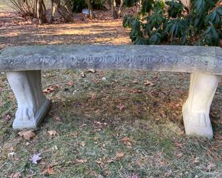 Out door cement bench