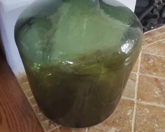 Blown Green Jar
