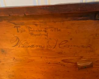 Interior signed of tool box