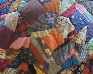 Close up of crazy Quilt