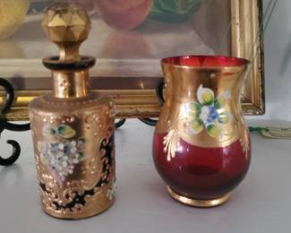 Enameled and gilt glass