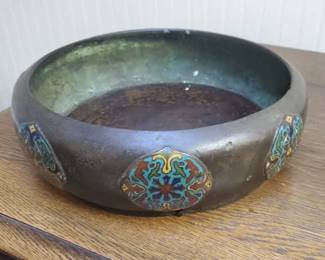Antique Champleve Bowl