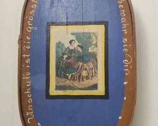 German painted brides box