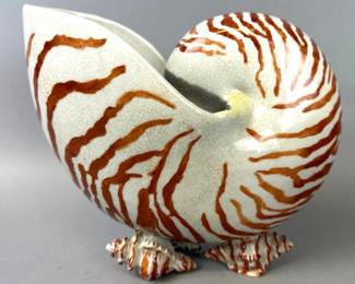 Ceramic Nautilus vase