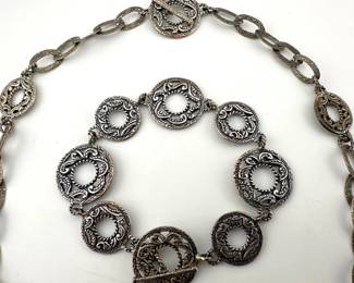 Sterling bracelet, necklace