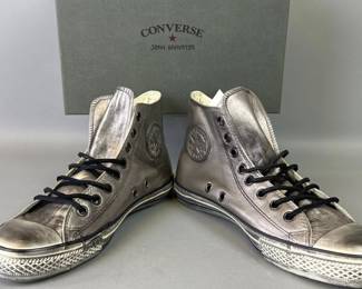 Men's John Varvatos for Converse silver high tops, men’s size 8 (new)