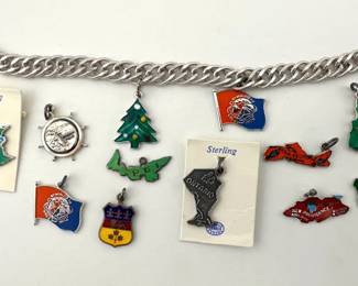 Sterling charm bracelet