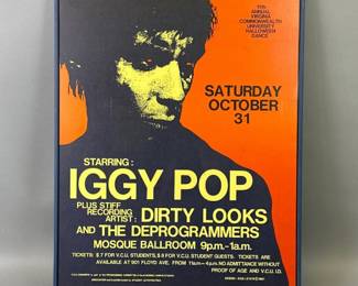 1981 Iggy Pop poster from VCU Halloween concert