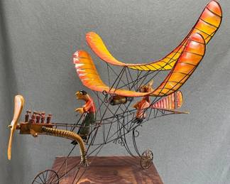 Clifford Earl biplane flying machine whimsical creation