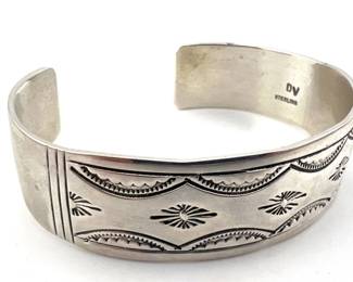 Sterling Native American Navajo cuff