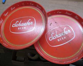 Schaefer Beer Metal Trays