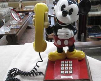 Vintage 1976 Mickey Mouse telephone.  Is a push button phone