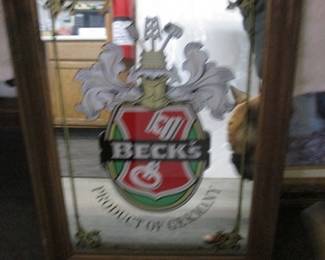 Beck's  beer mirror