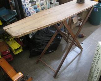 Antique Wooden Folding Table with wooden legs