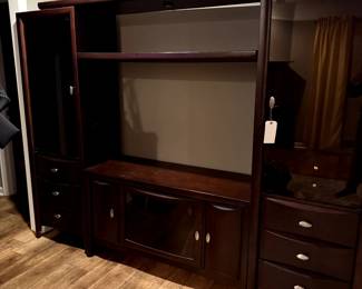Large home entertainment center with plenty of storage
