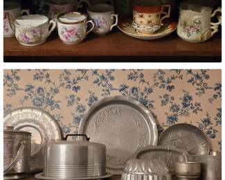 Shaving mug collection.
Aluminum 