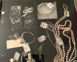 A sampling of costume jewrlry.