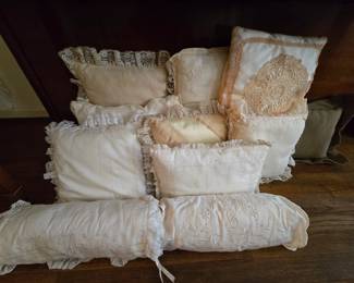 White/Cream pillows.