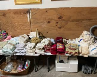 Linens - sheets, towels, napkins and blankets.  Sewing machine