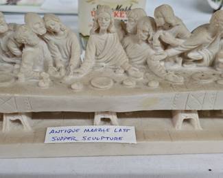 MARBLE LAST SUPPER SCULPTURE