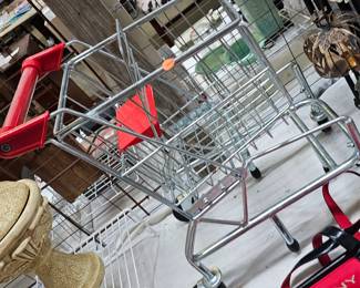 METAL CHILDS TOY SHOPPING CART
