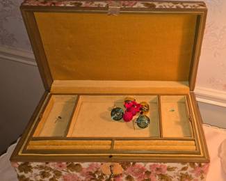 Inside Antique Jewelry Box