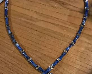 Sterling and Lapis Necklace 