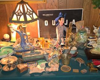 Home Decor - Slag Glass Table Lamp - Ouwja Board