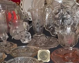 There are some unusual egg plates - Crystal - Pitchers - Serving Platters