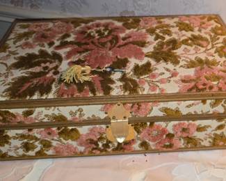 Antique Jewelry Box with Key