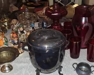 Flashed Pitcher Set - Silverplate 