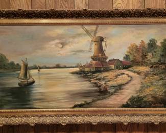 Large Painting by Edna Mixon 1963