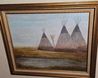 Vintage Tee Pee Painting 