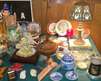 Another Slag Glass Lamp - Home Decor