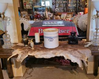 1980's Sofa Table - Deer Skin 