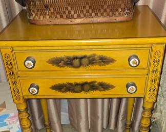 Antique 2 Drawer Side Table