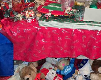 Vintage Stuffed Animals- Christmas Decor 